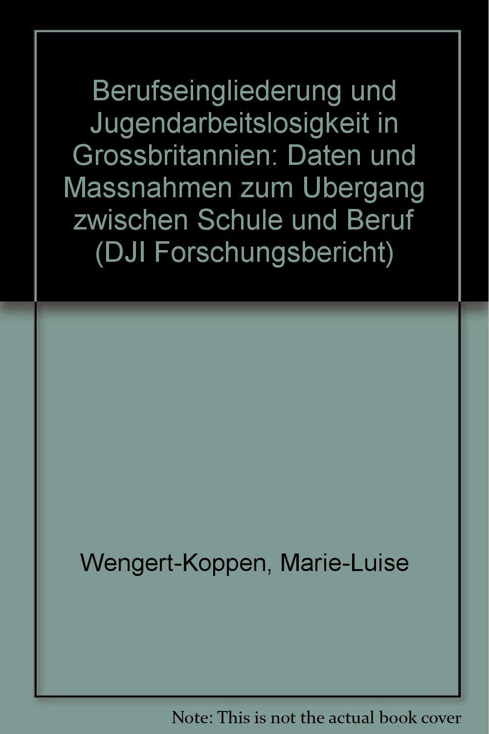 Berufseingliederung und Jugendarbeitslosigkeit in Grossbritannien. Daten und Massnahmen zum Übergang zwischen Schule und Beruf Books