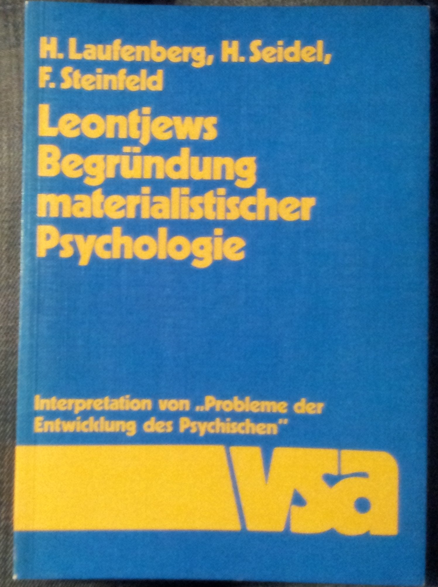 Leontjews Begründung materialistischer Psychologie Books