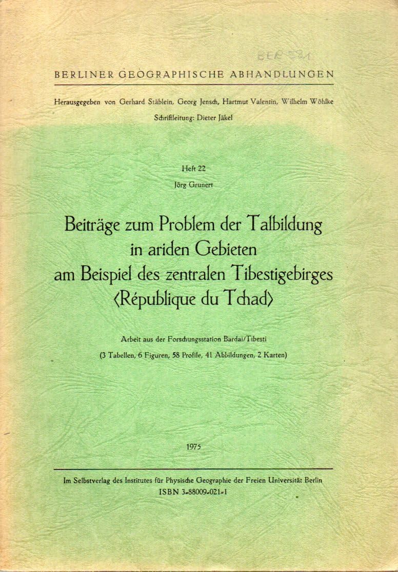 Beiträge zum Problem der Talbildung in ariden Gebieten am Beispiel des Business & Technology