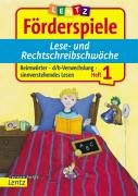 Lese- und Rechtschreibschwäche 1. Lentz Förderspiele. book