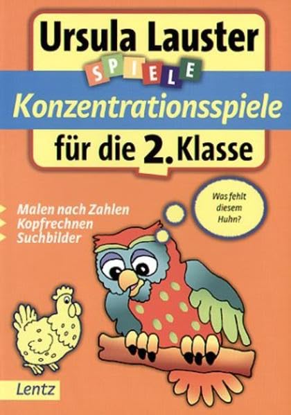 Konzentrationsspiele für die 2. Klasse: Malen nach Zahlen, Kopfrechnen, Suchbilder (Ursula Lauster Lernspiele) Leisure & Fun