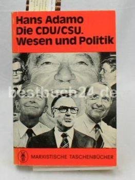 Die CDU/CSU Wesen und Politik Books