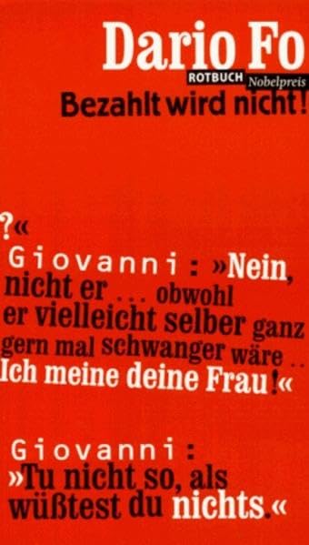 Rotbücher, Nr.18, Bezahlt wird nicht!: Eine Farce (Rotbuch-Taschenbücher) Poetry
