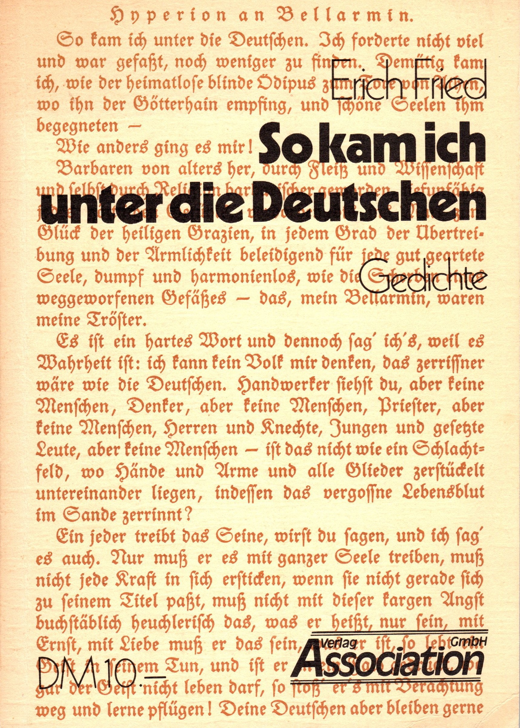 So kam ich unter die Deutschen - Gedichte Books
