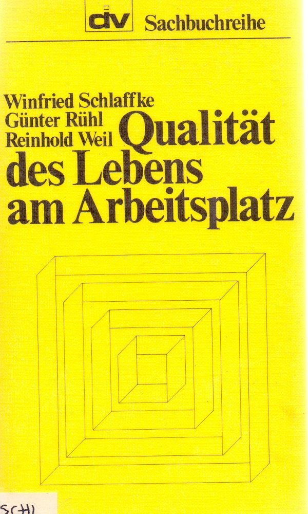 Qualität des Lebens am Arbeitsplatz. Books