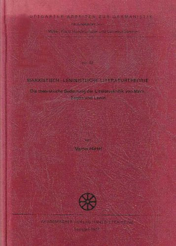 Marxistisch-leninistische Literaturtheorie (Stuttgarter Arbeiten zur Germanistik) Books