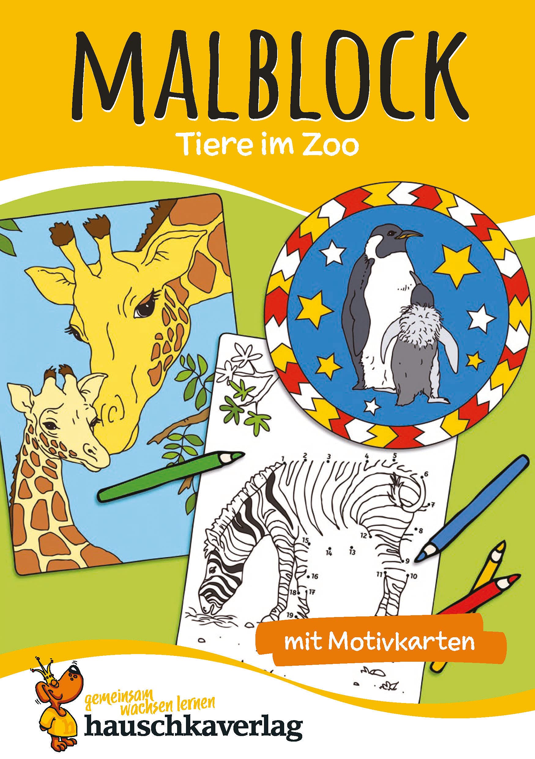 Malblock - Tiere im Zoo, A5-Block: Malen nach Zahlen, Ausmalbilder, Mandalas, ab 5 Jahre (Malblöcke, Band 605) School books