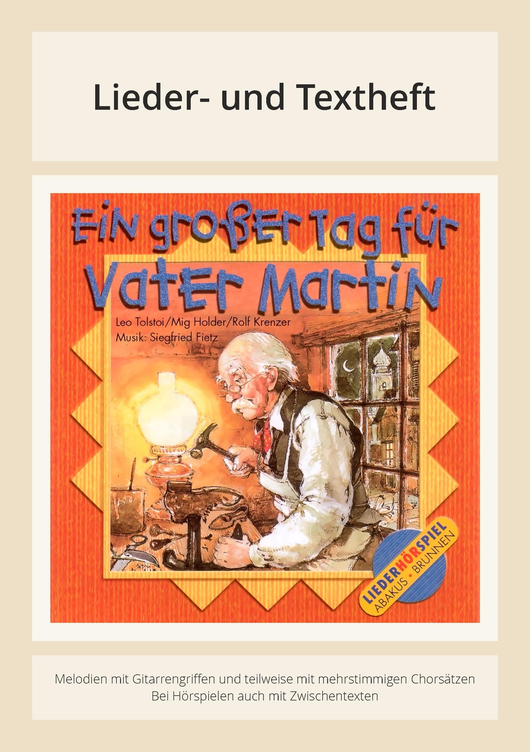Ein großer Tag für Vater Martin: Lieder- und Textheft: 28 Seiten · A5 Heft · Melodien und Text mit Gitarrengriffen und Zwischentexten Manga