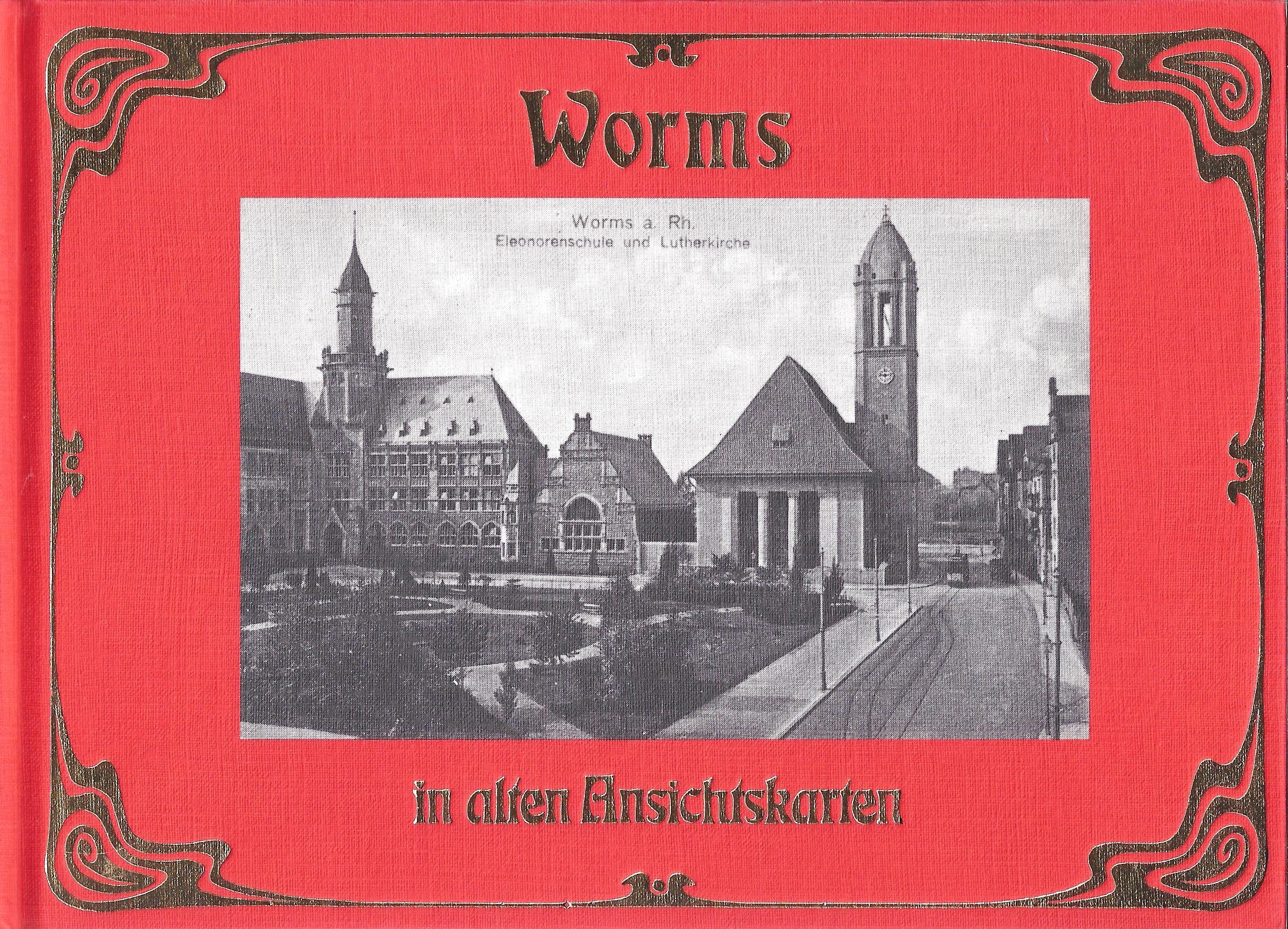 Worms in alten Ansichtskarten Books