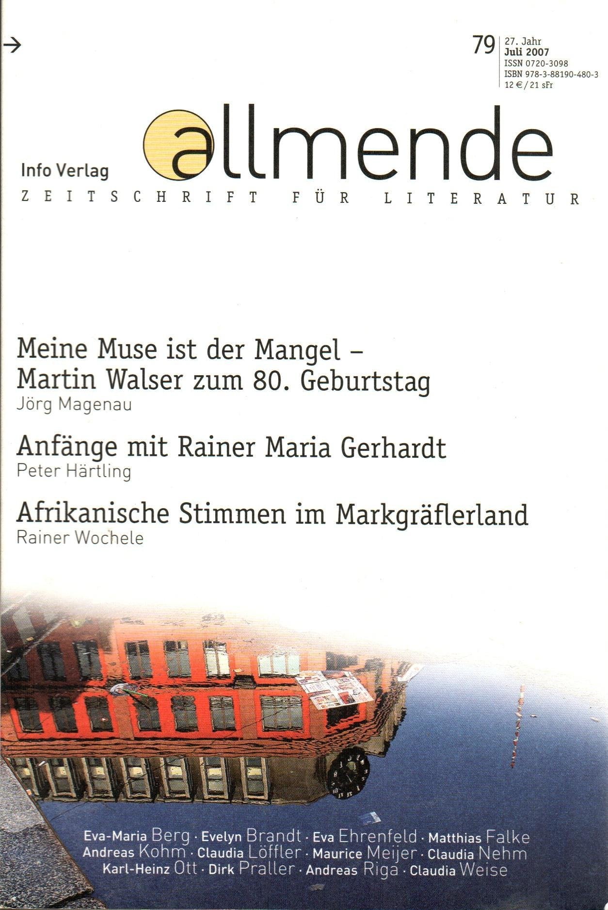 allmende 79: Zeitschrift für Literatur book