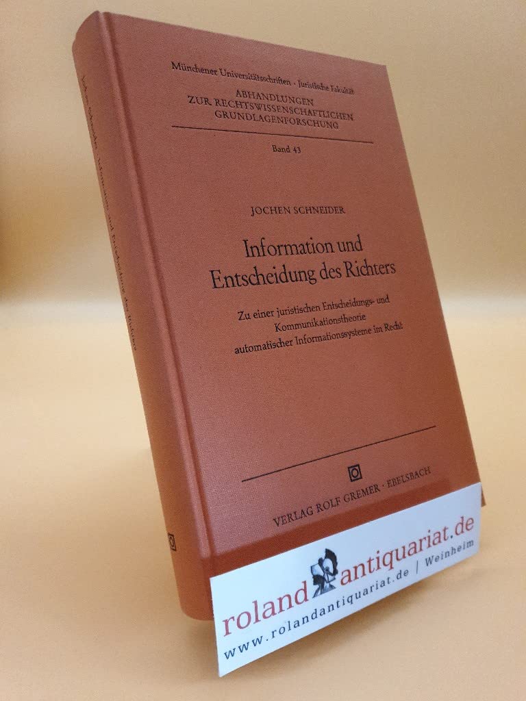 Information und Entscheidung des Richters. Law