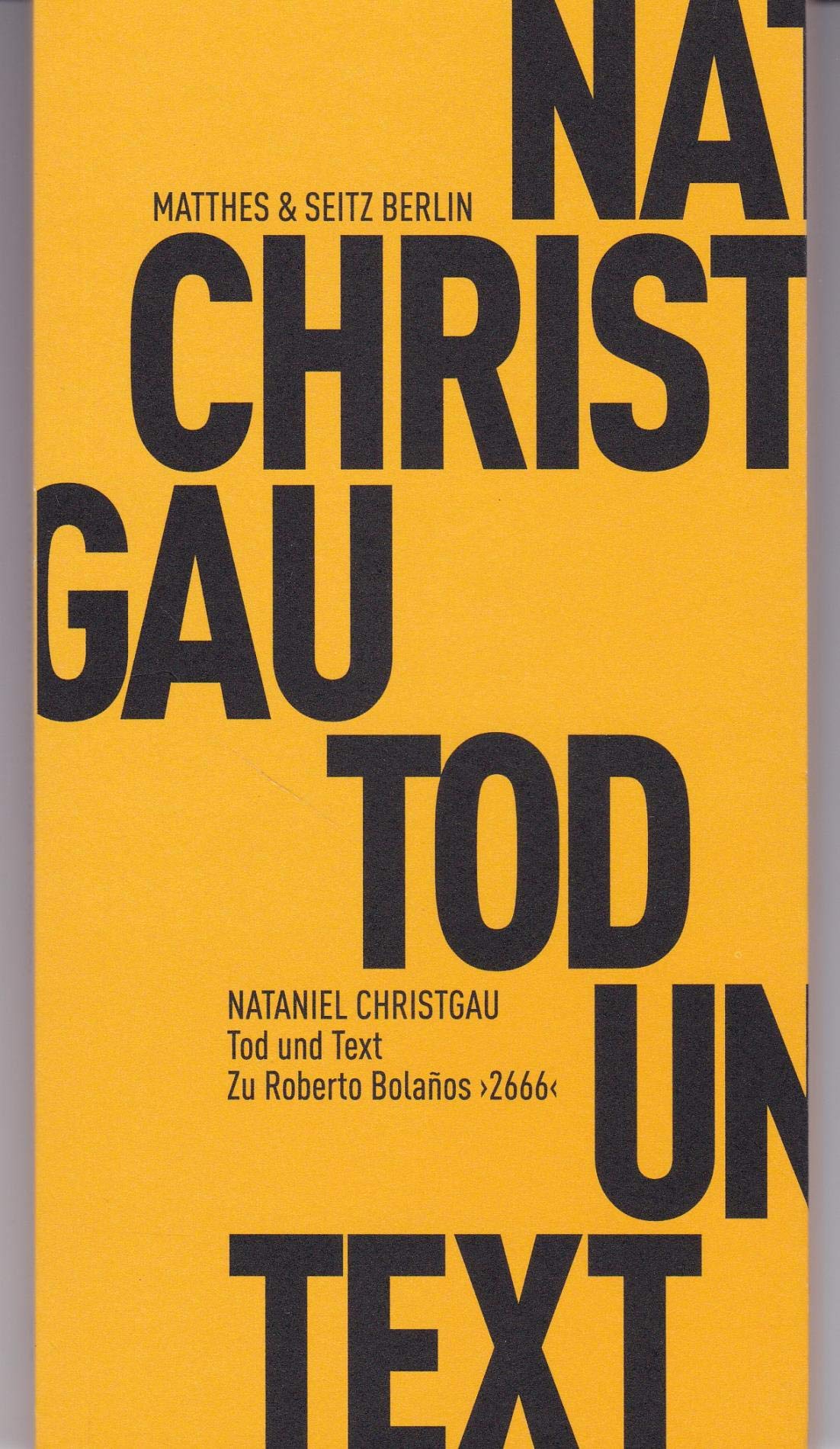 Tod und Text: Zu Roberto Bolaños »2666« (Fröhliche Wissenschaft) Contemporary literature