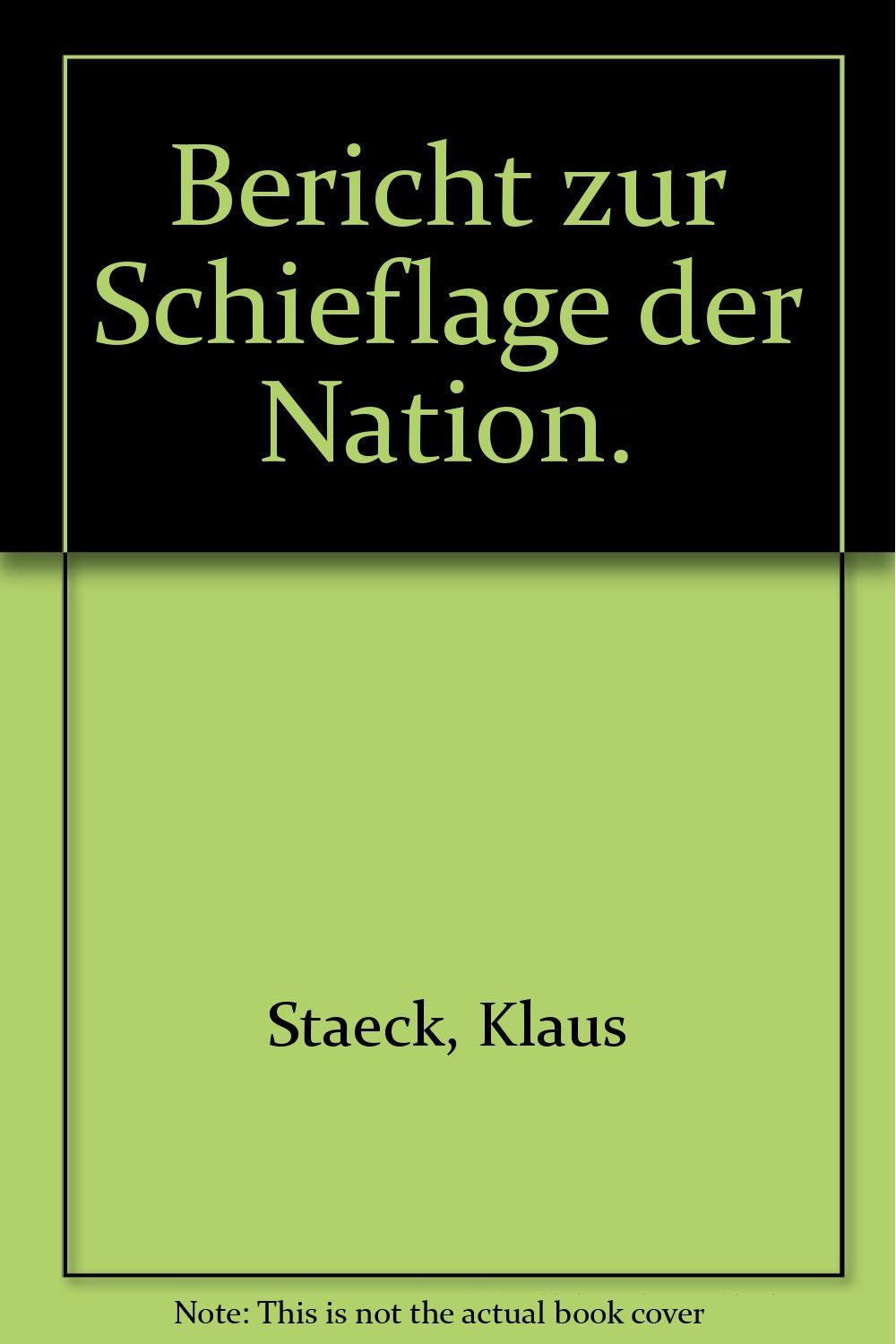 Bericht zur Schieflage der Nation (Steidl Taschenbücher) Politics & History