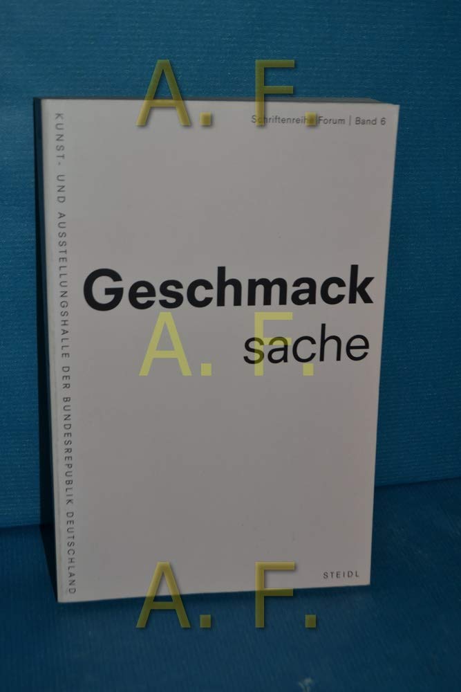 Geschmacksache (Schriftenreihe Forum) Professional & Reference Books