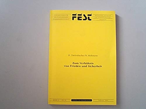 Zum Verhältnis von Frieden und Sicherheit (Texte und Materialien der Forschungsstätte der Evangelischen Studiengemeinschaft) Law