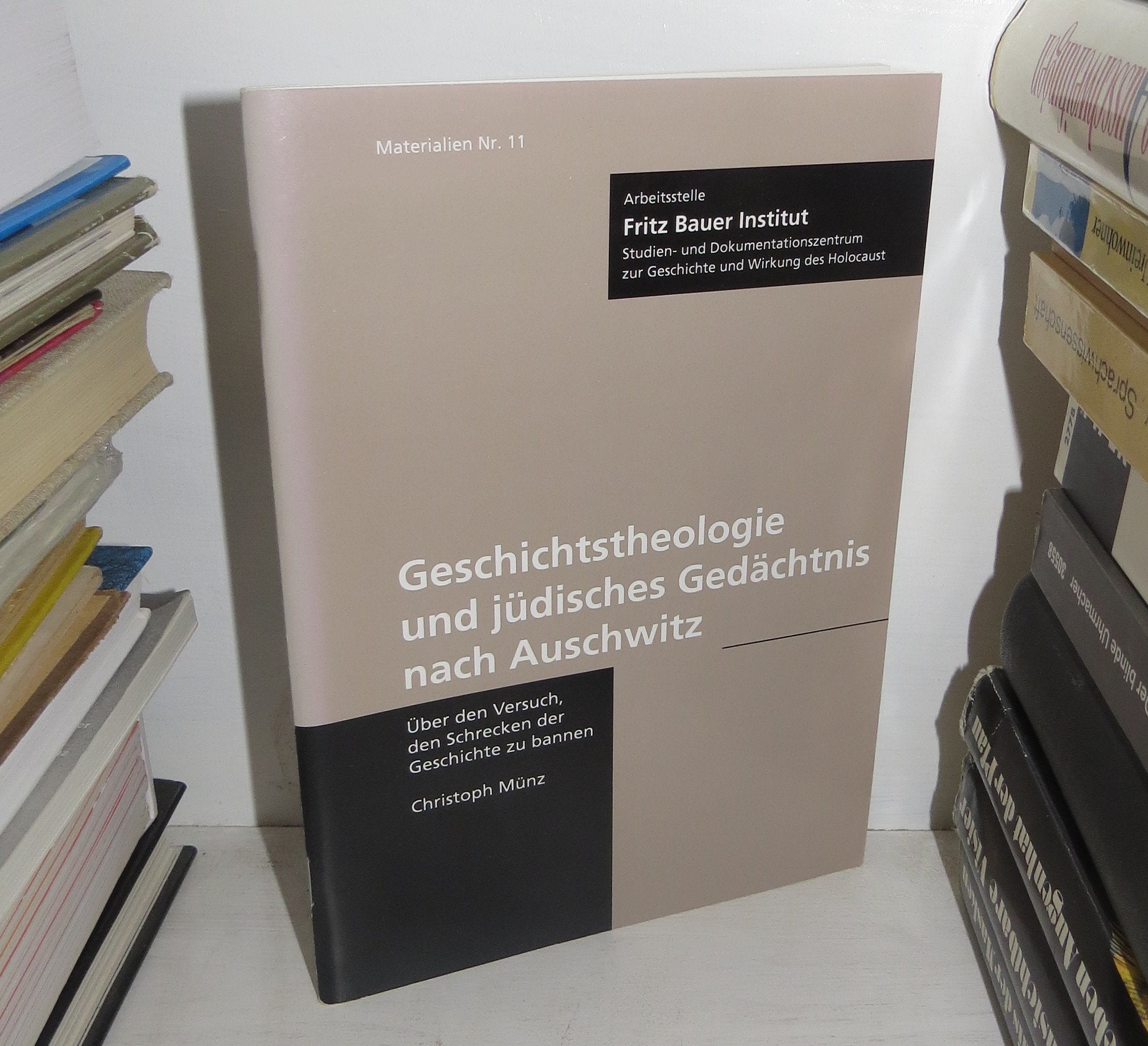 Geschichtstheologie und jüdisches Gedächtnis nach Auschwitz: Über den Versuch, den Schrecken zu bannen (Materialien) German history