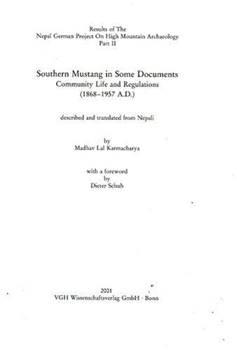 Southern Mustang in some Documents: Community Life and Regulations (1868-1957 A.D.). Described and Translated from Nepali Books