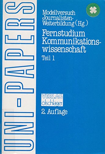 Fernstudium Kommunikationswissenschaft Teil 1 Books