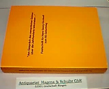 Am Gesprach des menschlichen Geistes uber die Jahrhunderte teilzuhaben--: Festschrift fur Hans Georg Kirchhoff zum 60. Geburtstag (German Edition) Books