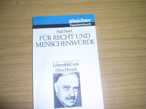 Für Recht und Menschenwürde. Lebensbild von Otto Hirsch (1885-1941) Books