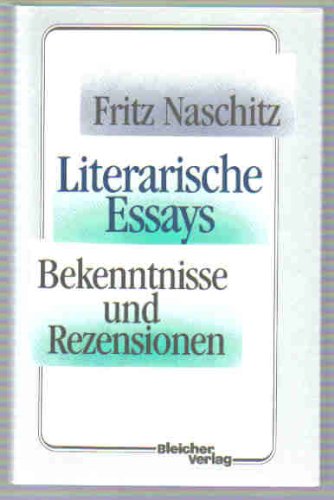 Literarische Essays. Bekenntnisse und Rezensionen Professional & Reference Books