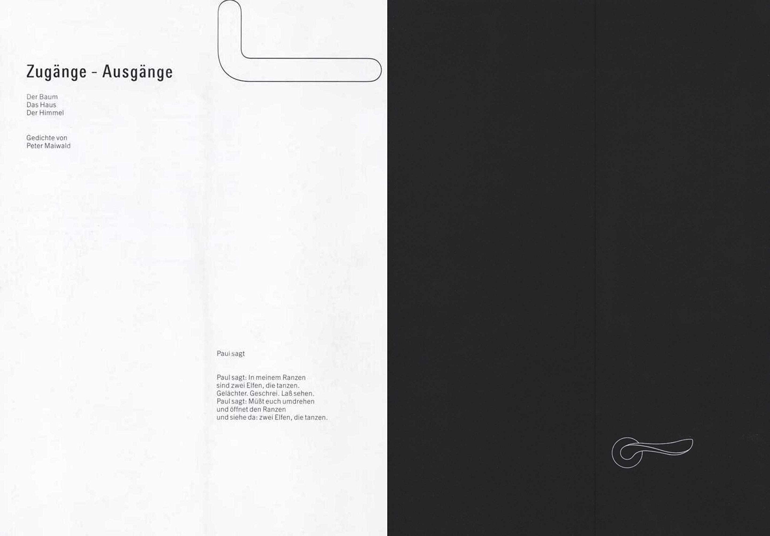 Zugänge - Ausgänge. Der Baum. Das Haus. Der Himmel. Gedichte von Peter Maiwald Books