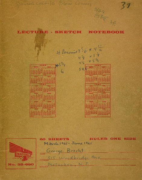 George Brecht. Notebook VI.: March 1961 to June 1961. Dt. /Engl. Film, Art & Culture