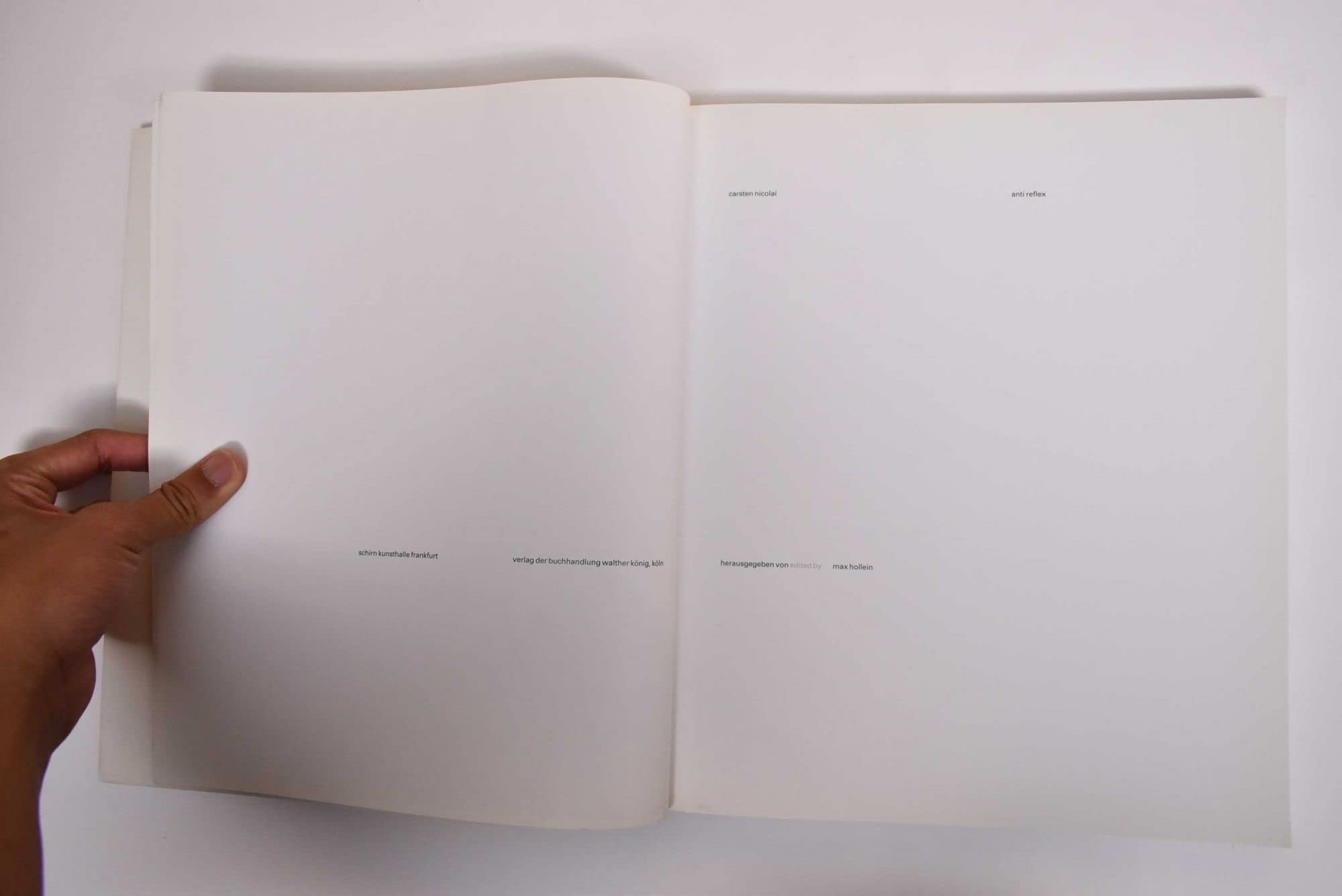 Carsten Nicolai, Anti reflex: anlässlich der Ausstellung "Carsten Nicolai - Anti-Reflex" in der Schirn-Kunsthalle Frankfurt, 20.1. - 28.3.2005 Film, Art & Culture
