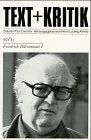 Text und Kritik, H.50/51, Friedrich Dürrenmatt I Politics & History