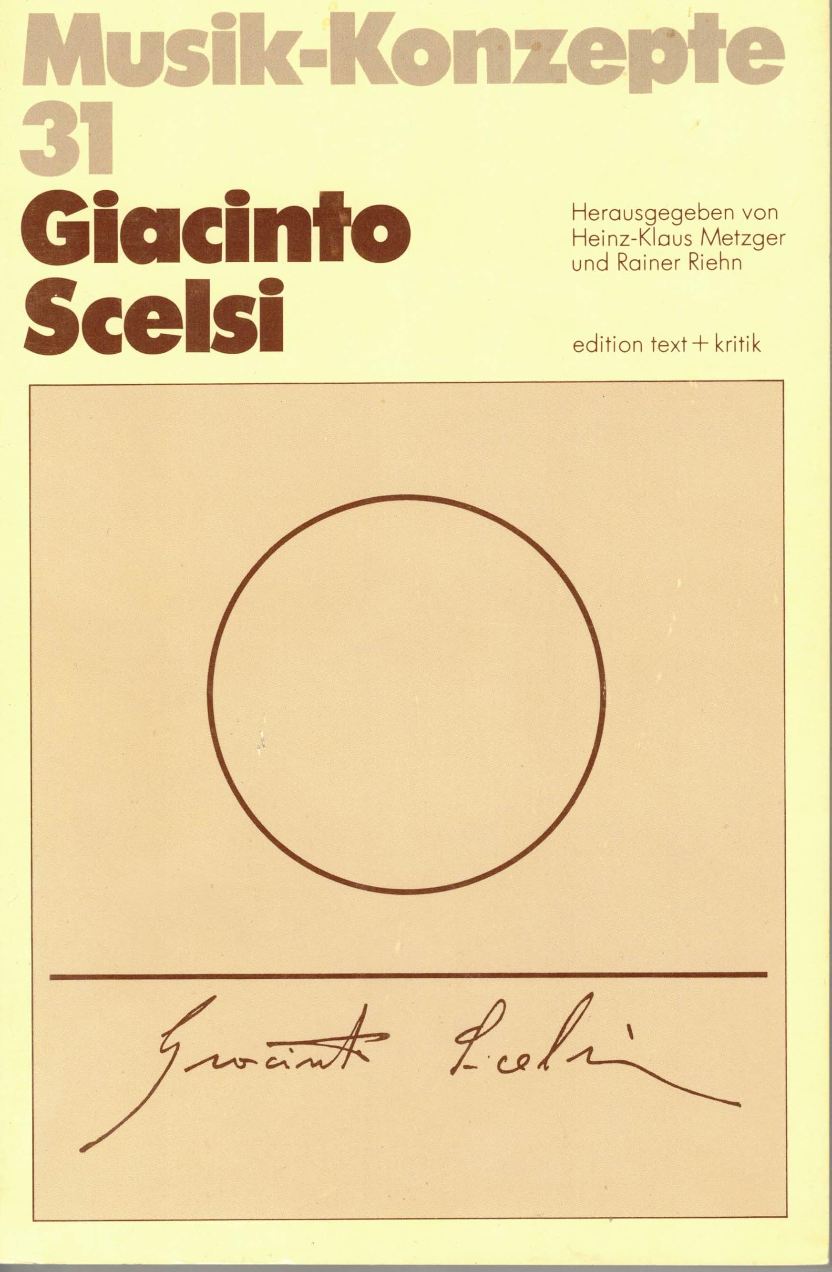 Giacinto Scelsi (Musik-Konzepte) Arts & Music