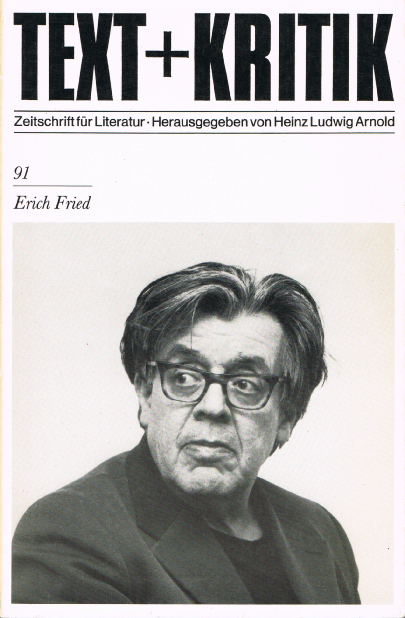 Erich Fried (TEXT+KRITIK 91) Contemporary literature