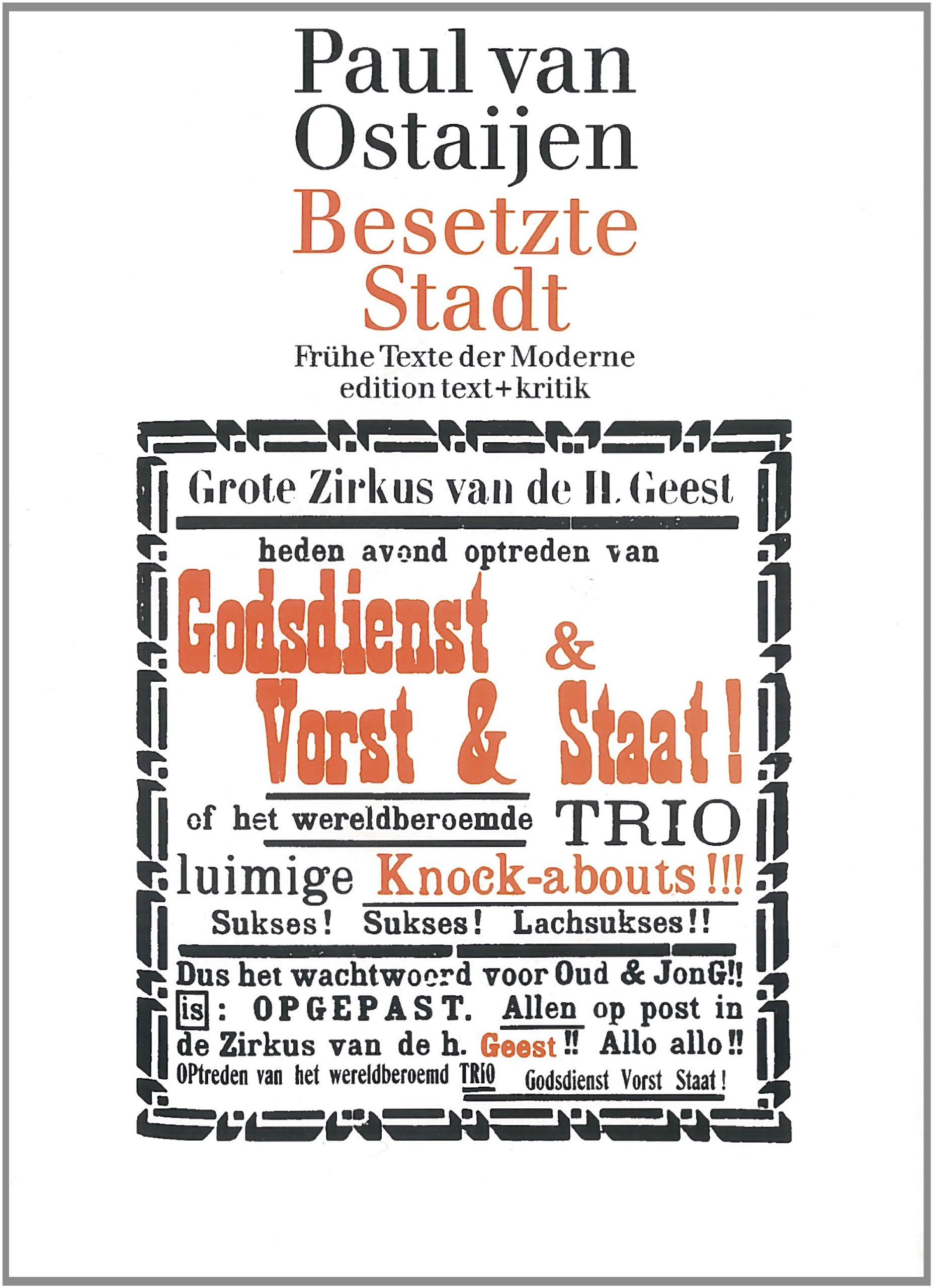 Besetzte Stadt: Niederländisch/Deutsch (Frühe Texte der Moderne) Contemporary literature