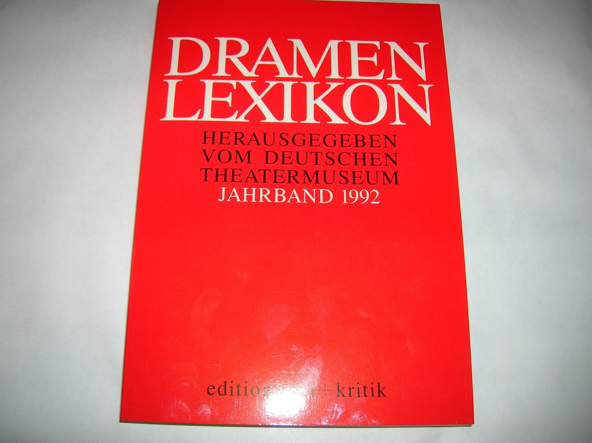 Dramenlexikon: Jahrbd 1992 book