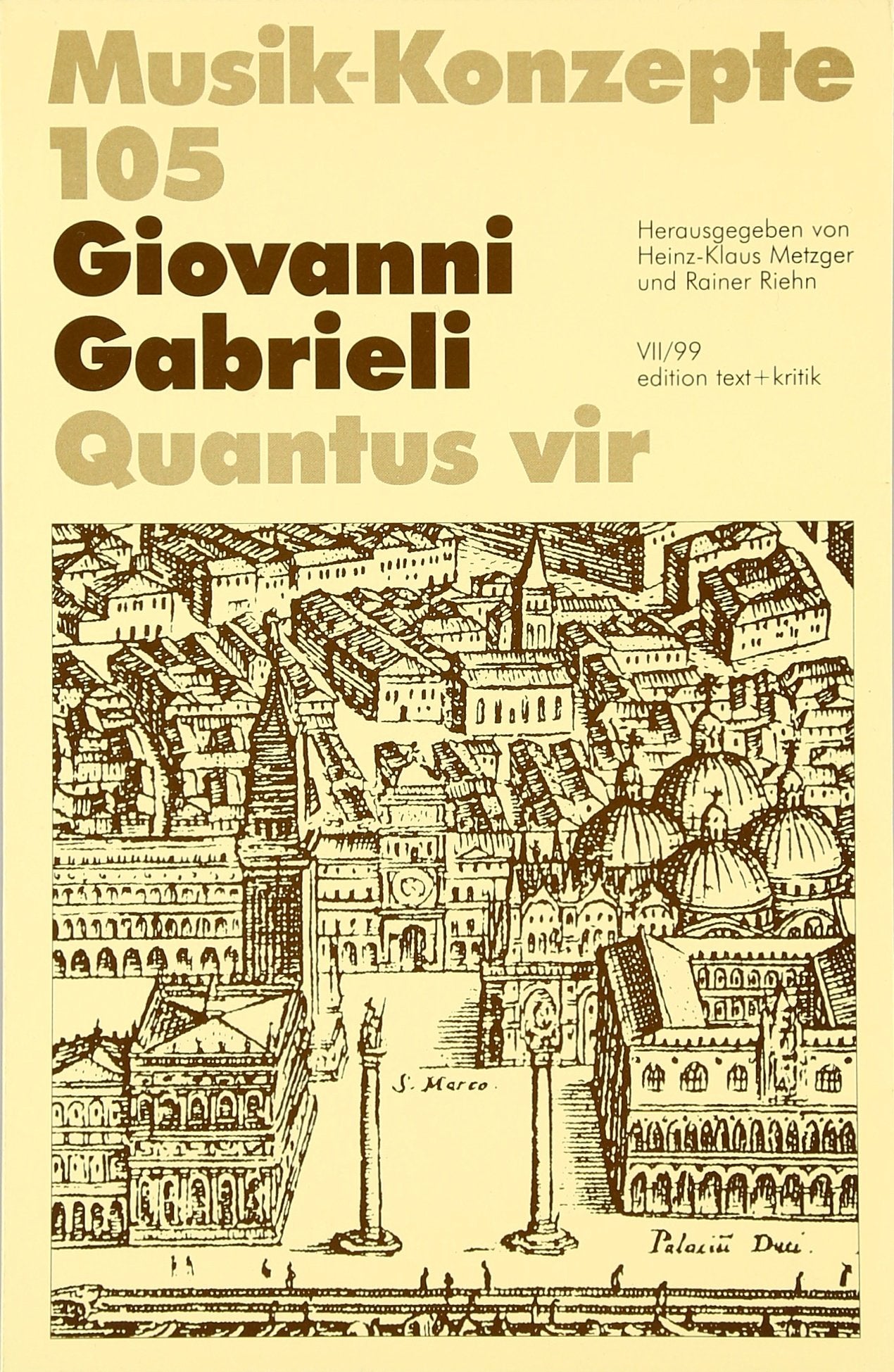 Giovanni Gabrieli. Quantus vir (Musik-Konzepte 105) Pop culture