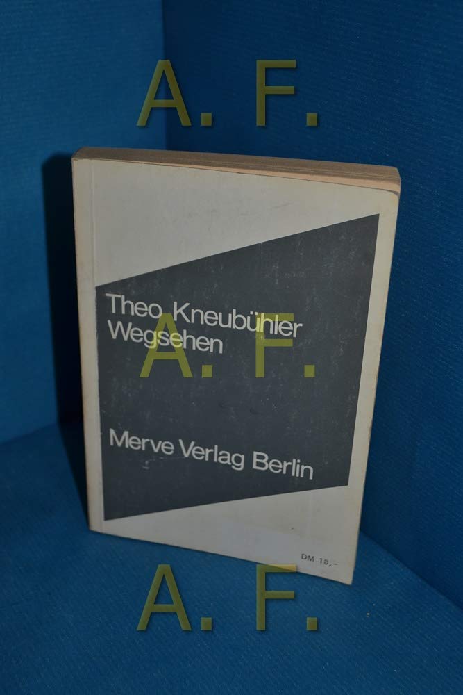 Wegsehen: Aufsätze, Briefe, Titel (Internationaler Merve Diskurs: Perspektiven der Technokultur) Film, Art & Culture