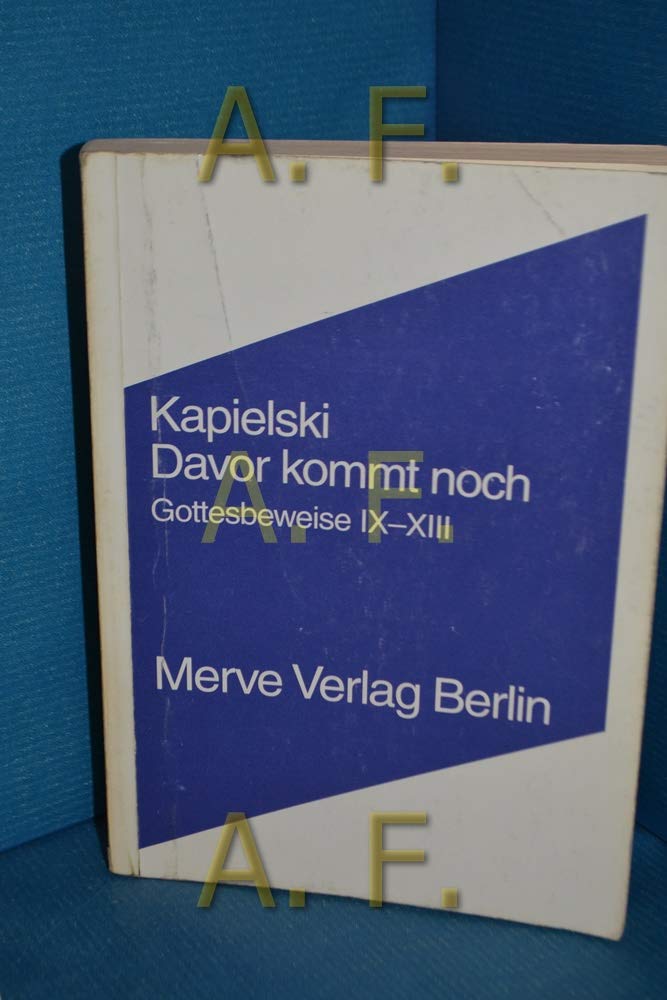 Product Image: Davor kommt noch