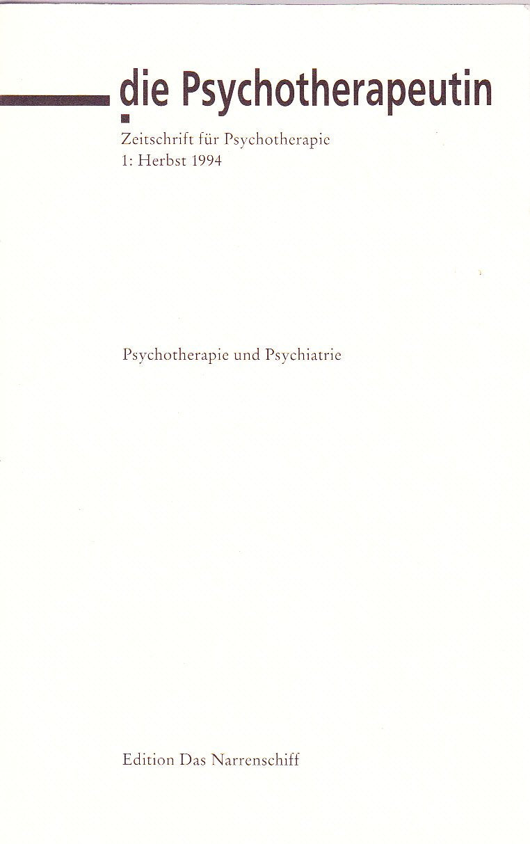 Die Psychotherapeutin, 1: Psychotherapie und Psychiatrie Books
