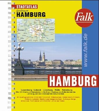 Falkplan Stadtatlas Hamburg und Umgebung, mit Lübeck. Spiralheftung Business, Finance & Career