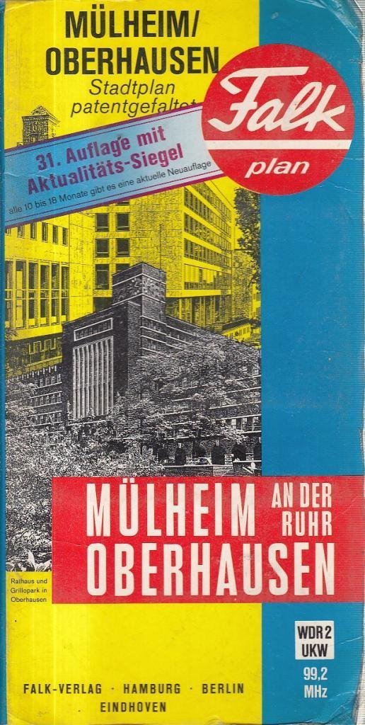 Falk Pläne, Mülheim an der Ruhr, Oberhausen, Falkfaltung Maps & Plans