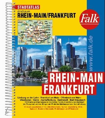 Falk Pläne, Großraum-Städteatlas Frankfurt, Rhein-Main Geology & Geography