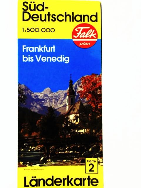 Falk Plan Länderkarte 2, Süddeutschland (Nr.362): Frankfurt bis Venedig. Maßst. 1 : 500 000 Leisure, Home & Garden
