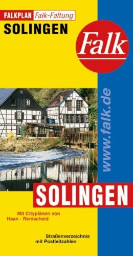 Falkplan Falk-Faltung Solingen: Mit Ortsteilen von Haan, Remscheid. Straßenverzeichnis mit Postleitzahlen Maps & Plans