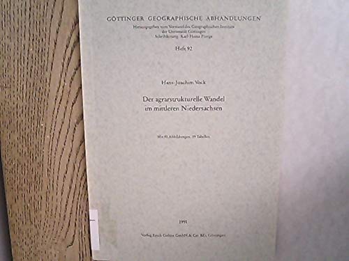 Der agrarstrukturelle Wandel im mittleren Niedersachsen Books