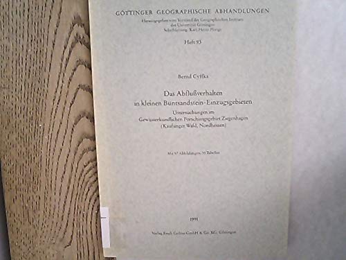 Das Abflussverhalten in kleinen Buntsandstein-Einzugsgebieten Books