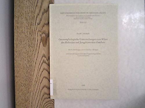 Geomorphologische Untersuchungen zum Klima des Holozäns und Jungpleistozäns Osttibets (Göttinger Geographische Abhandlungen) Geology & Geography
