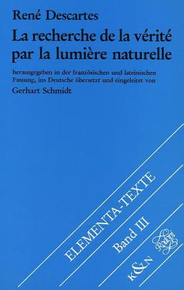 La Recherche de la verite par la lumiere naturelle book