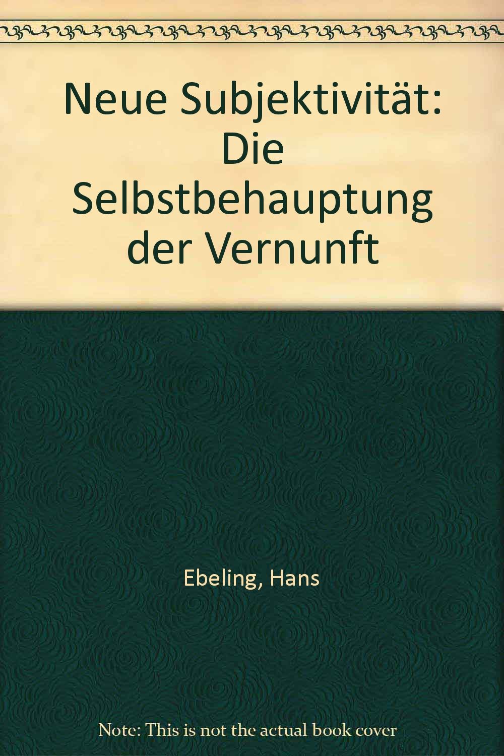 Neue Subjektivität: Die Selbstbehauptung der Vernunft Leisure, Home & Garden