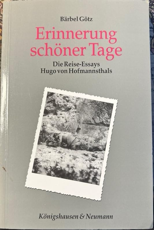 Erinnerung schoner Tage: Die Reise-Essays Hugo von Hofmannsthals (Epistemata) (German Edition) book