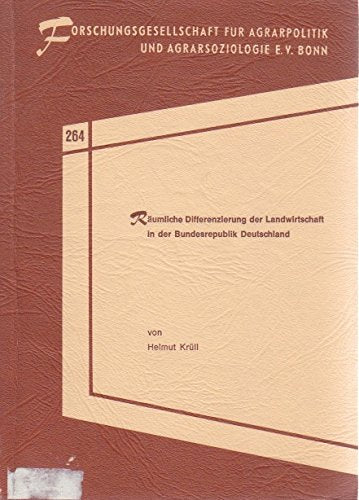 Räumliche Differenzierung der Landwirtschaft in der Bundesrepublik Deutschland Books