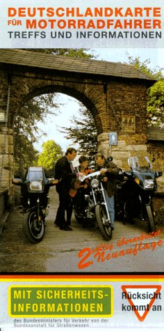 Deutschlandkarte für Motorradfahrer: 1:800000. Treffs und Informationen Maps & Plans